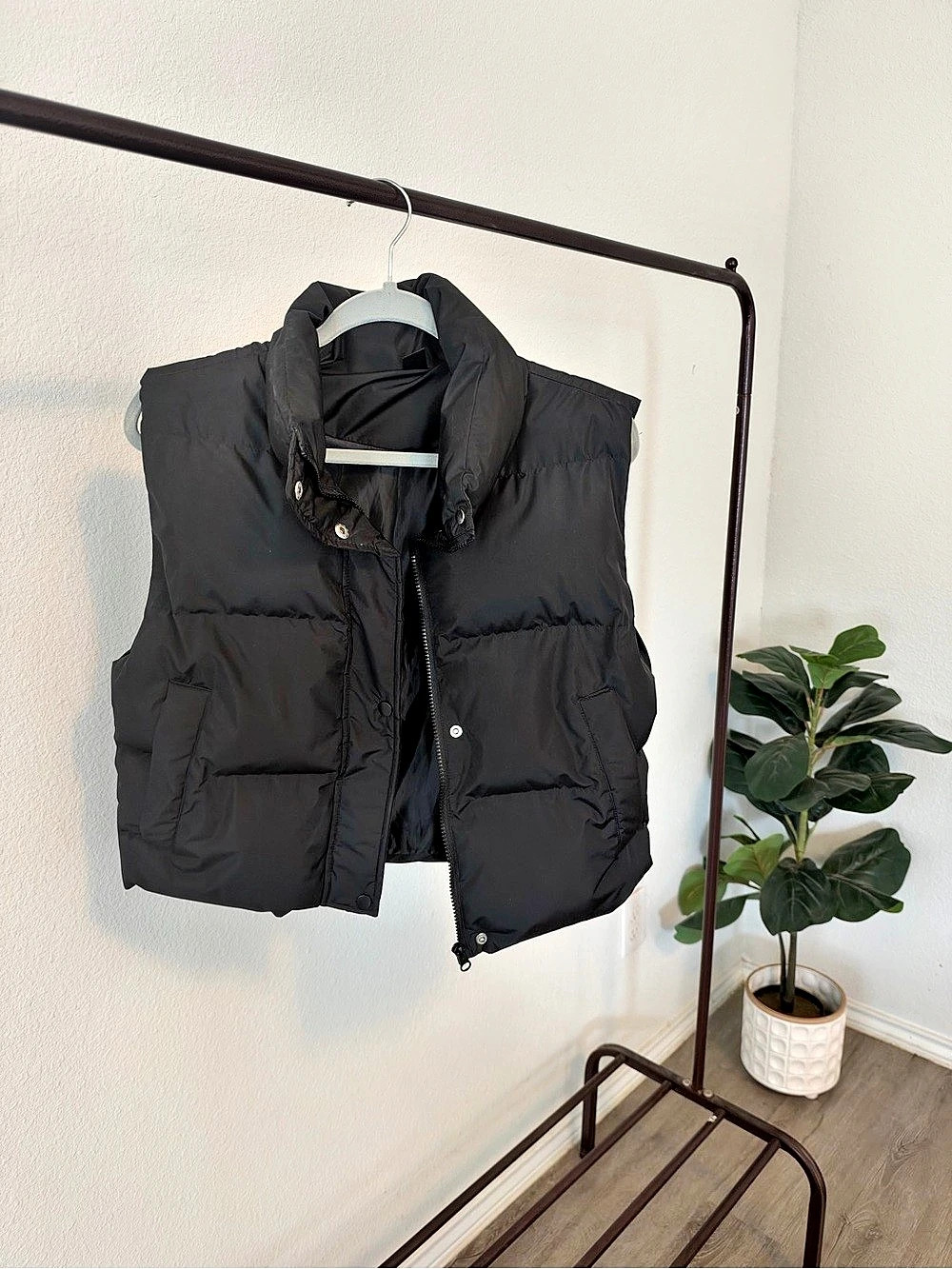 Black Puffer Vest Like New